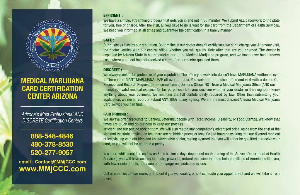 Medical Marijuana Card Doctors of North Phoenix | 20045 N 19th Ave Building 11, Suite 166, Phoenix, AZ 85027, USA | Phone: (480) 378-8530
