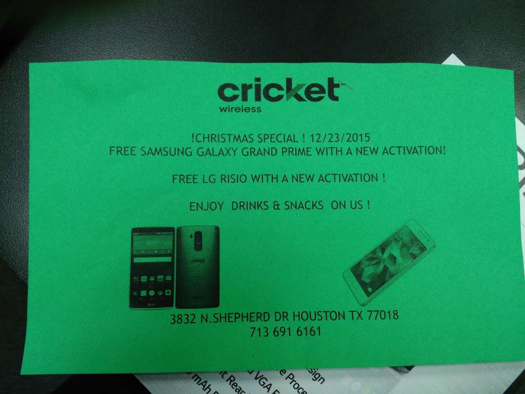 Cricket Wireless Authorized Retailer | 3832 N Shepherd Dr a, Houston, TX 77018, USA | Phone: (713) 691-6161