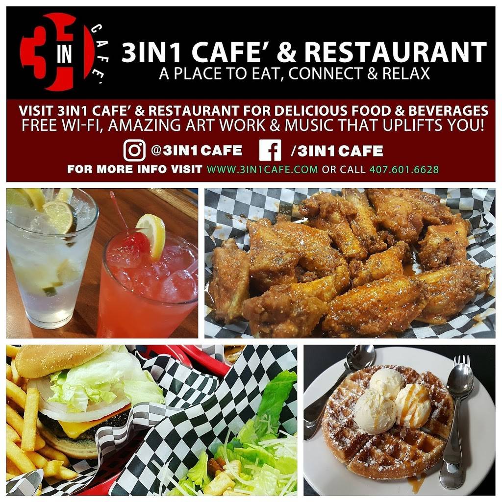 3in1 Cafe | 9401 W Colonial Dr #546, Ocoee, FL 34761, USA | Phone: (407) 601-6628