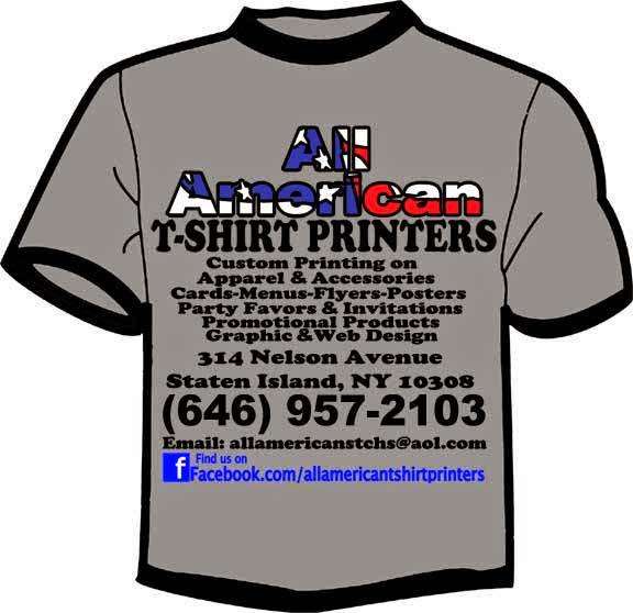 T-Shirts Biz Cards All American | 103, Staten Island Range Lighthouse, Edinboro Rd, Staten Island, NY 10306, USA | Phone: (646) 957-2103