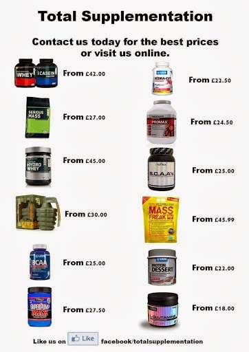 Total Supplementation | 11 The Broadwalk S, Brentwood CM13 2BP, UK | Phone: 07852 996697