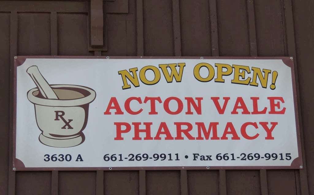 Acton Vale Pharmacy | 3630 Smith Ave, Acton, CA 93510, USA | Phone: (661) 269-9911