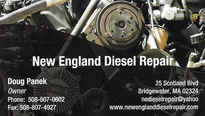 New England Diesel Repair | 25 Scotland Blvd, Bridgewater, MA 02324, USA | Phone: (508) 807-0602
