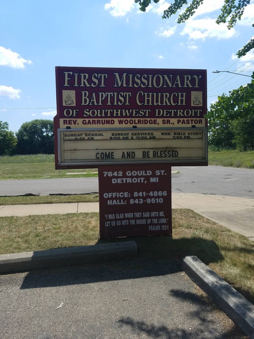 First Baptist Church | 7642 Gould St, Detroit, MI 48209, USA | Phone: (313) 841-4866