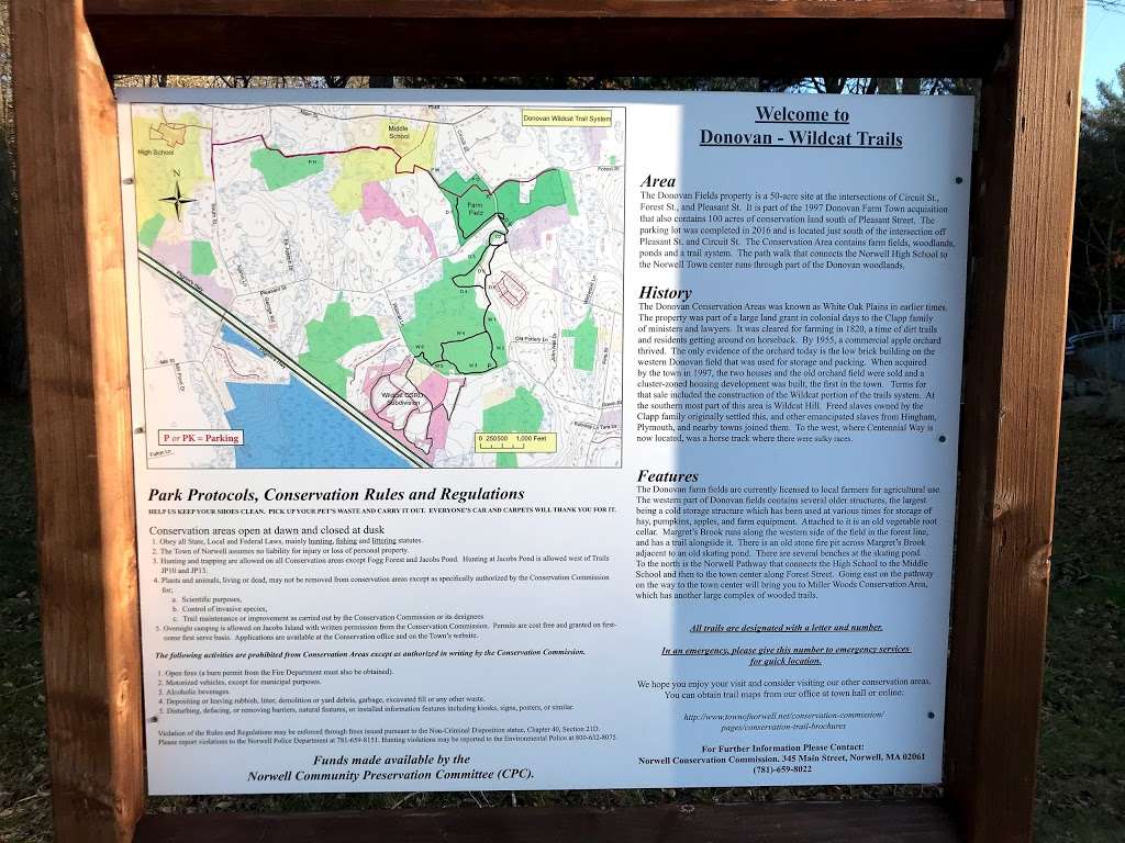 Donovan Wildcat Trails Parking | Norwell, MA 02061, USA