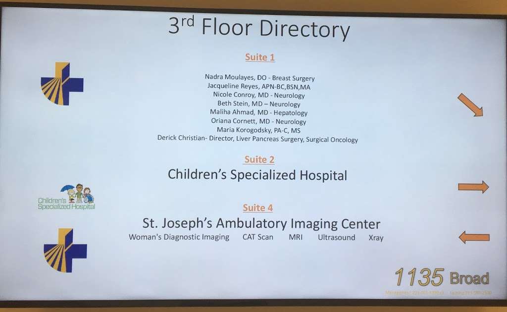 St. Josephs Ambulatory Imaging Center | 1135 Broad St #4, Clifton, NJ 07013, USA | Phone: (973) 569-6300