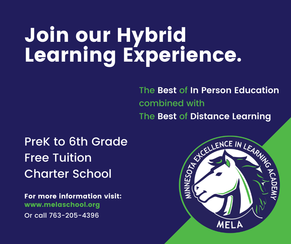 Minnesota Excellence in Learning Academy (MELA) | 9060 Zanzibar Ln N, Maple Grove, MN 55311 | Phone: (763) 205-4396