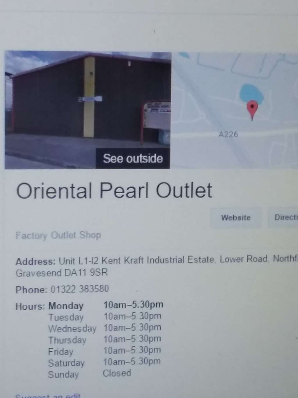 Oriental Pearl Showroom | Unit l2 Kent Kraft Industrial Estate Lower Road Gravesend DA11 9SR GB Lower Road Northfleet, Gravesend, Northfleet, Gravesend DA11 9BA, UK | Phone: 01322 383580