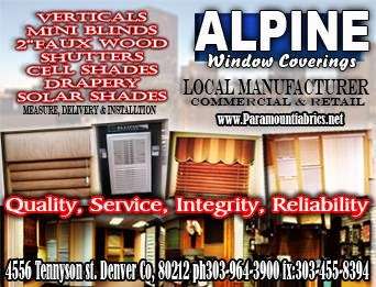 Alpine Window Coverings | 4556 Tennyson St, Denver, CO 80212, USA | Phone: (303) 964-3900