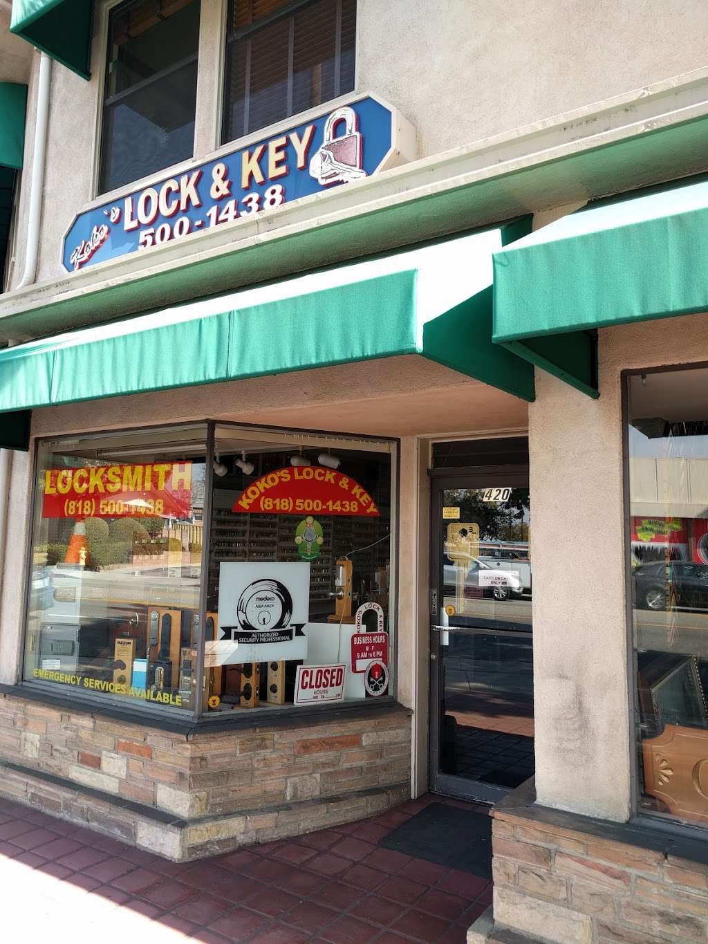 Kokos Lock & Key | 420 N Glendale Ave, Glendale, CA 91206, USA | Phone: (818) 500-1438