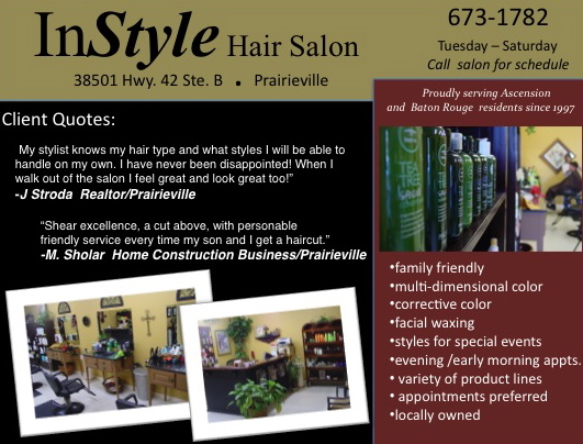 In Style Hair Salon | 38501 LA-42, Prairieville, LA 70769, USA | Phone: (225) 673-1782