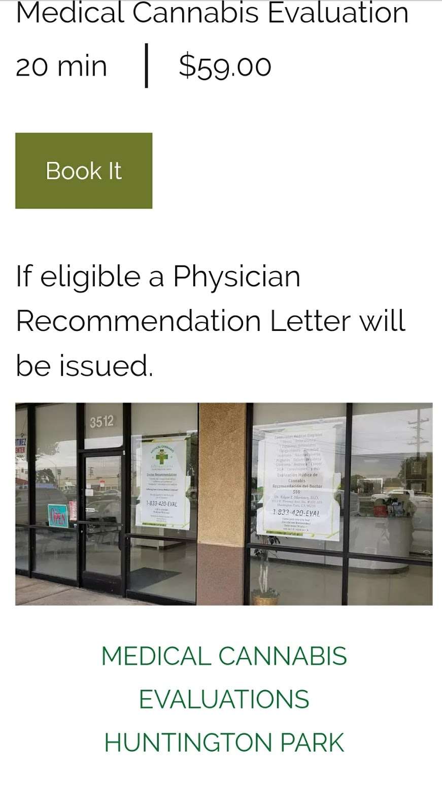 Dr. Edgar I. Martinez D.O. Medical Center / Medical Cannabis Eva | 3512 E Florence Ave #102-103, Huntington Park, CA 90255, USA | Phone: (323) 582-1180