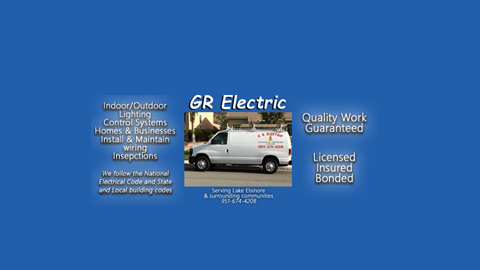 G R Electric | 31765 Indian Spring Rd, Lake Elsinore, CA 92532, USA | Phone: (951) 674-4208