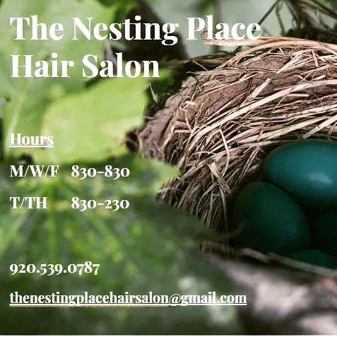 The Nesting Place Hair Salon | W 9654, R and W Townline Rd, Whitewater, WI 53190, USA | Phone: (920) 539-0787