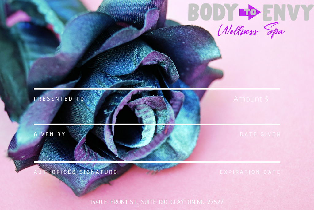 Body to Envy Wellness Spa | 1540 E Front St STE 100, Clayton, NC 27527, USA | Phone: (919) 502-0303