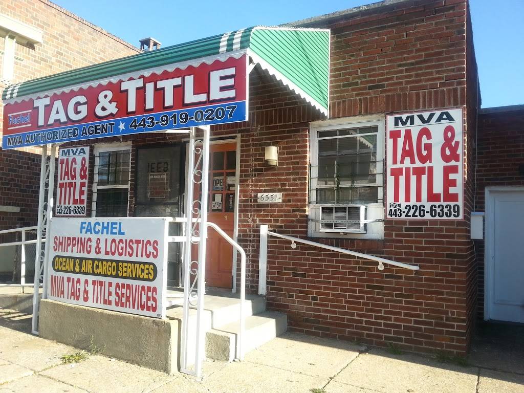 Fachel Tag & Title | 6331 Belair Rd, Baltimore, MD 21206, USA | Phone: (443) 919-0207