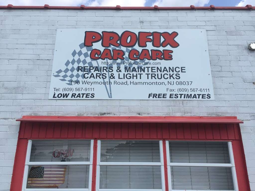 Profix Car Care | 196 Weymouth Rd, Hammonton, NJ 08037, USA | Phone: (609) 567-9111