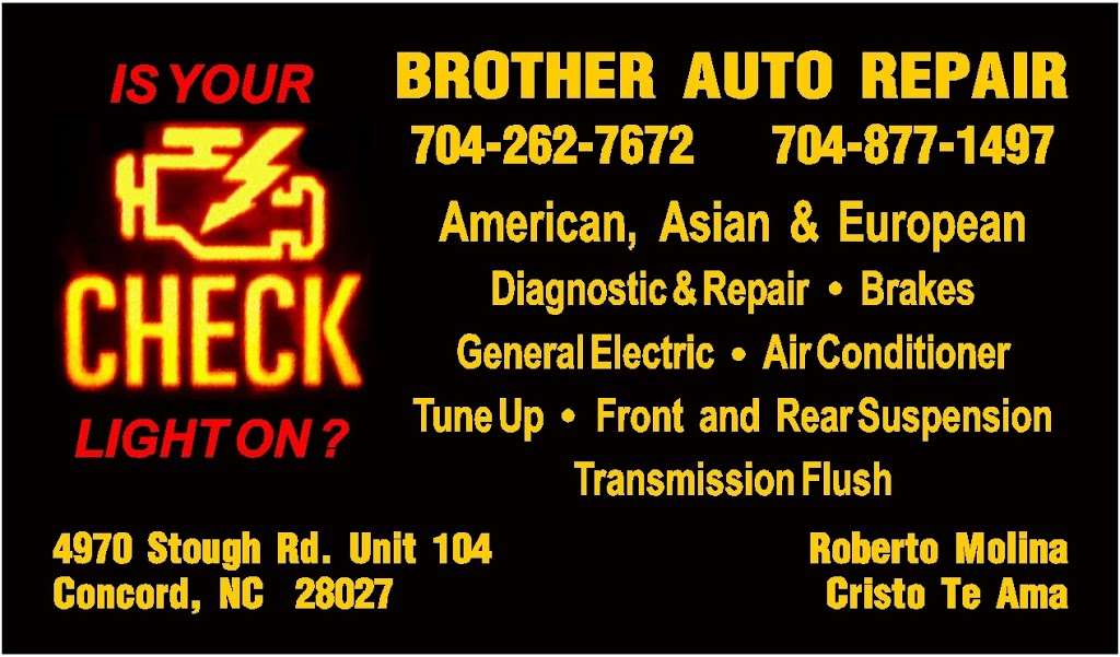 Brother Auto Repair | 4970 Stough Rd # 104, Concord, NC 28027 | Phone: (704) 262-7672