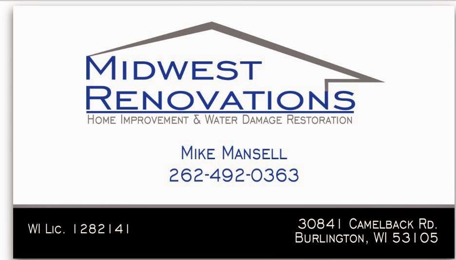 Midwest Renovations | 30841 Camelback Mt Rd, Burlington, WI 53105, USA | Phone: (262) 492-0363