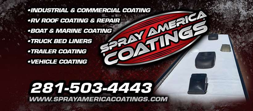 Spray America Coatings & Houston RV Roof Repair/Coating | 640 Stafford Run Rd, Stafford, TX 77477, USA | Phone: (281) 503-4443