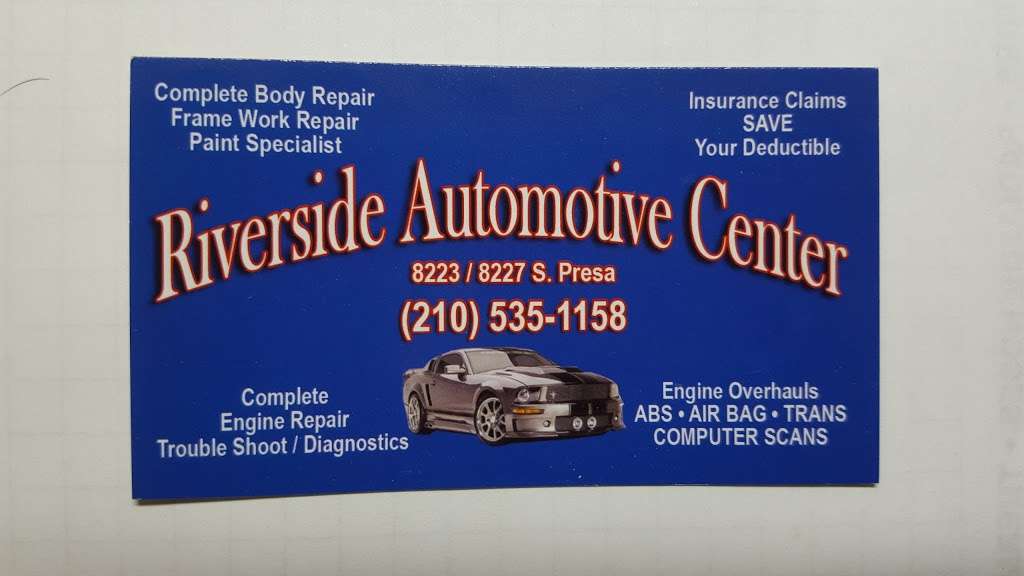 Riverside Automotive Center | 8223 S Presa St, San Antonio, TX 78223, USA | Phone: (210) 535-1158