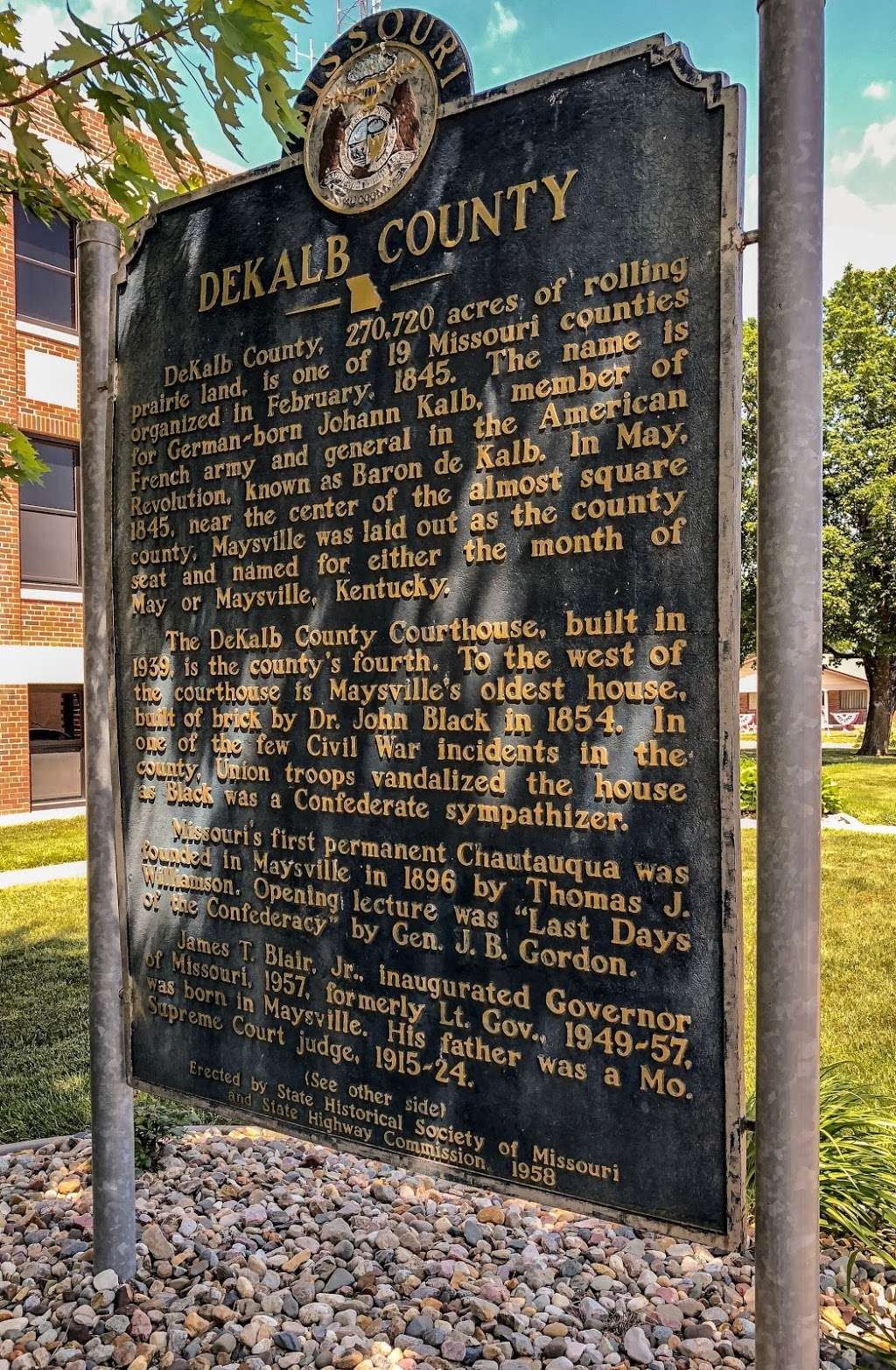 Dekalb County Courthouse | 109 W Main St, Maysville, MO 64469 | Phone: (816) 449-5402