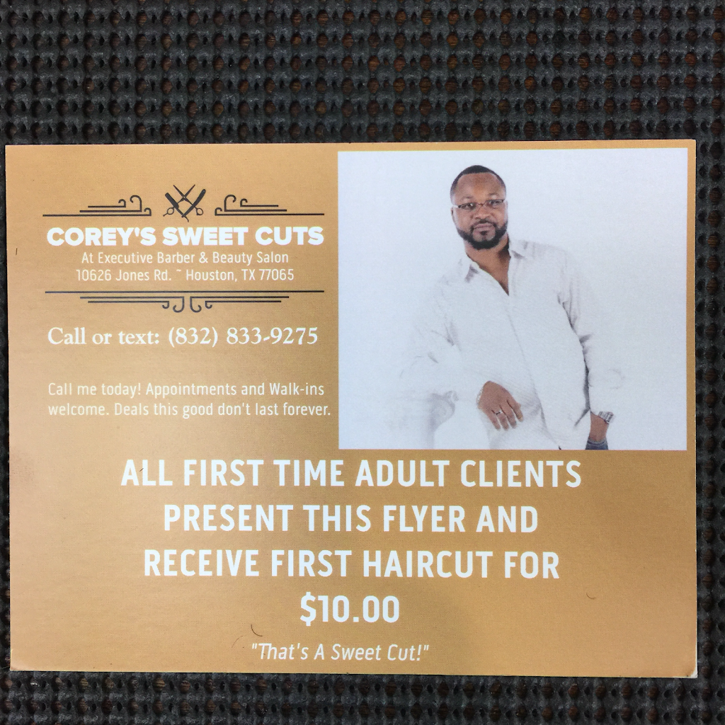 Corey’s Sweet Cuts @ Executive Barber & Beauty Shop | 10626 Jones Rd, Houston, TX 77065, USA | Phone: (832) 833-9275