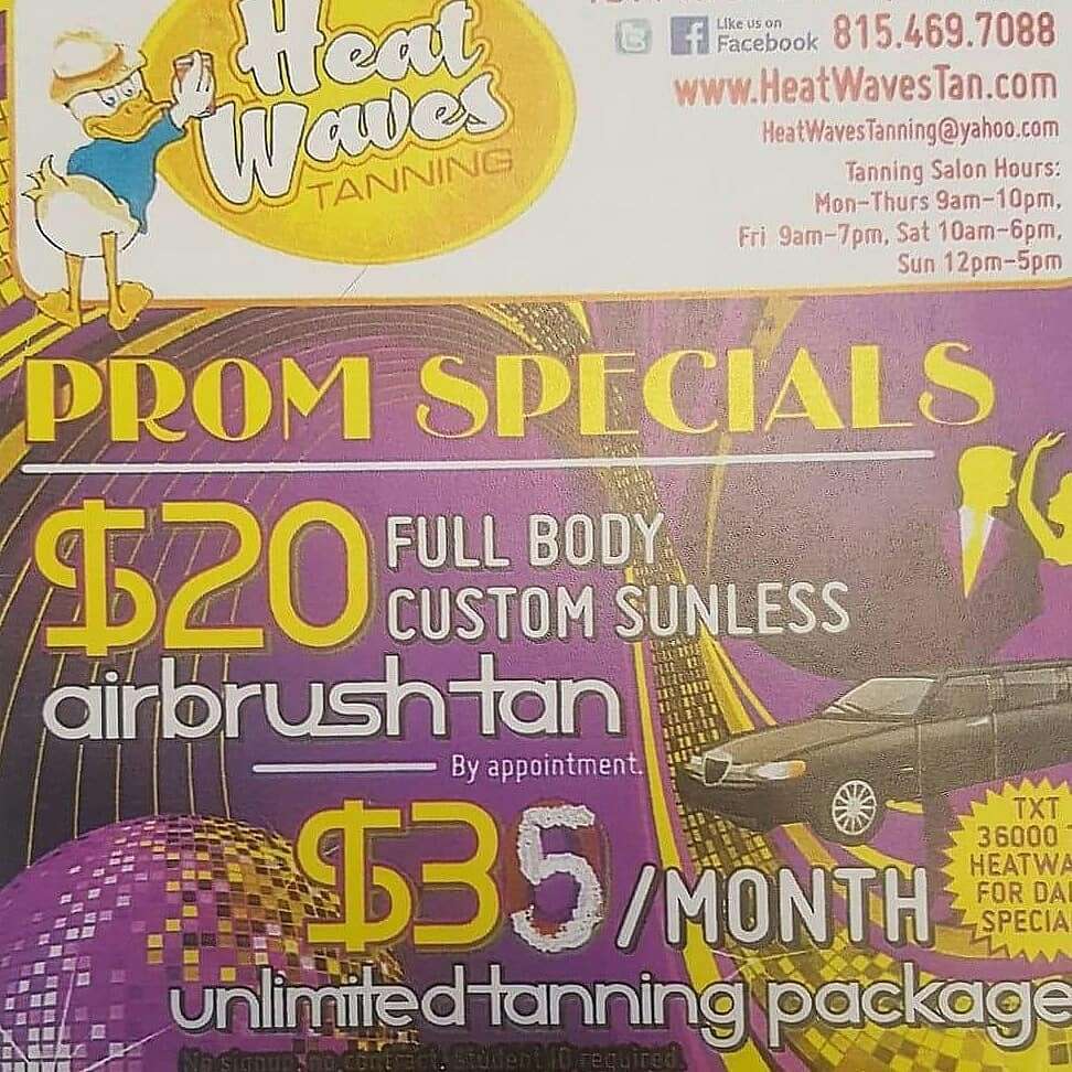 Heatwaves Tanning & Custom Airbrush Tans | 7214 W Benton Dr, Frankfort, IL 60423, USA | Phone: (815) 469-7088