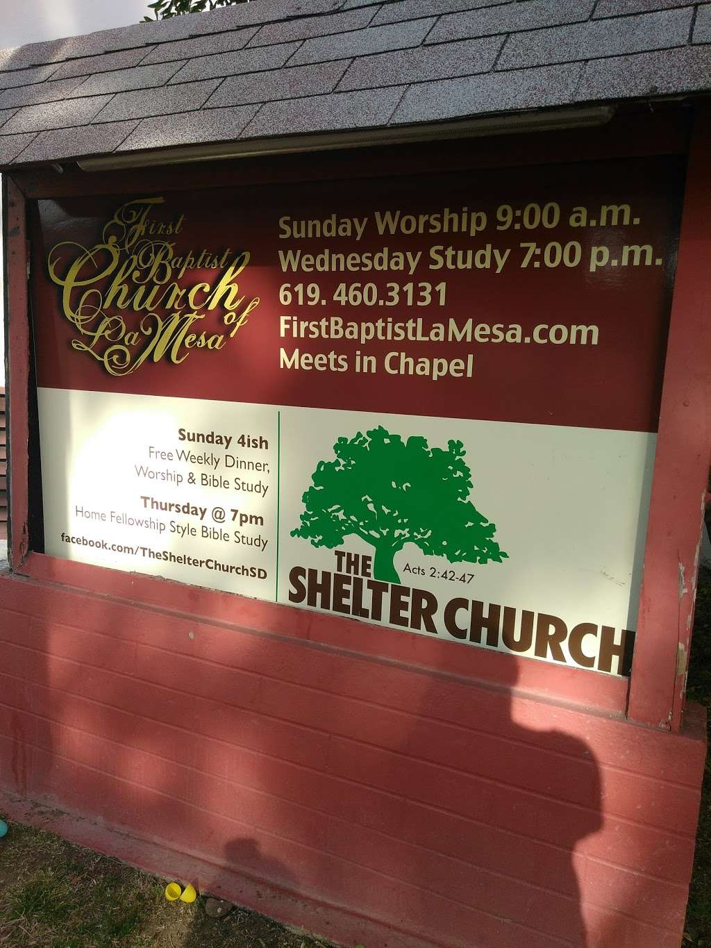 The Shelter Church | 5651 Water St, La Mesa, CA 91942, USA | Phone: (619) 797-6316
