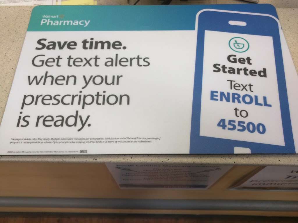 Walmart Pharmacy | 1876 W Main St, Locust, NC 28097, USA | Phone: (704) 781-0574