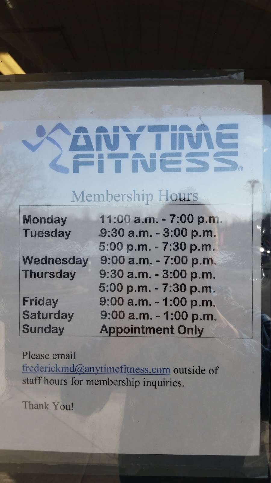 Anytime Fitness | 6077 Spring Ridge Pkwy, Frederick, MD 21701, USA | Phone: (301) 378-2906