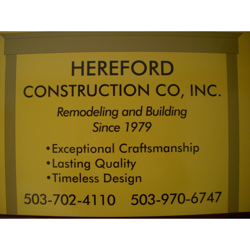 Hereford Construction Co Inc | 7625 SW Canyon Ln, Portland, OR 97225, USA | Phone: (503) 702-4110