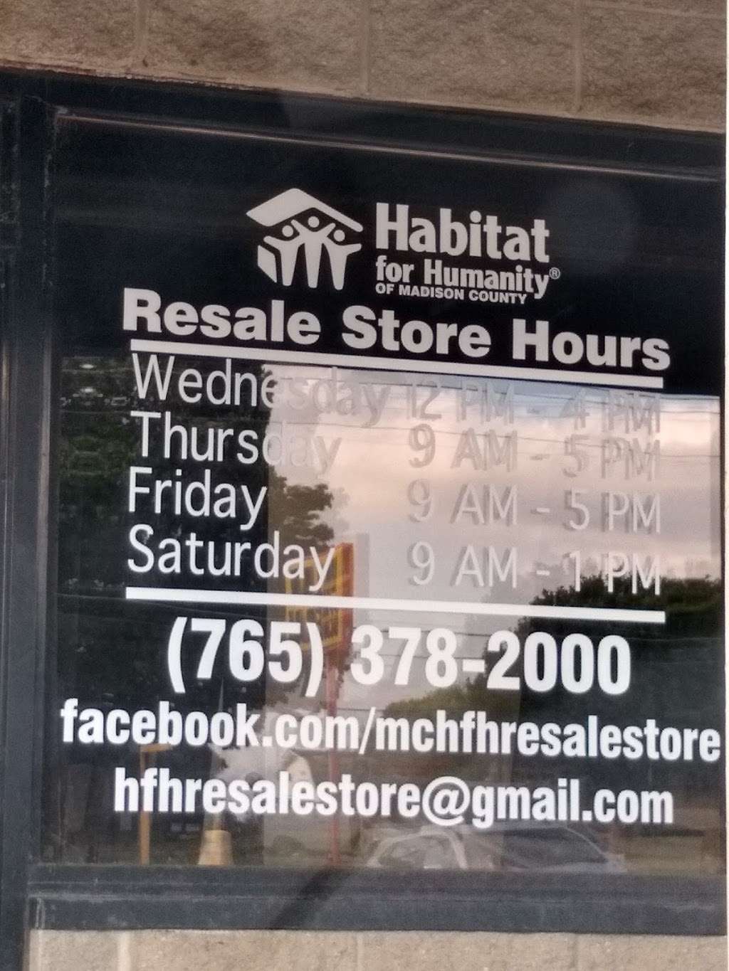 Habitat For Humanity-Resale And Donations | 440 E Main St, Chesterfield, IN 46017, USA | Phone: (765) 378-2000