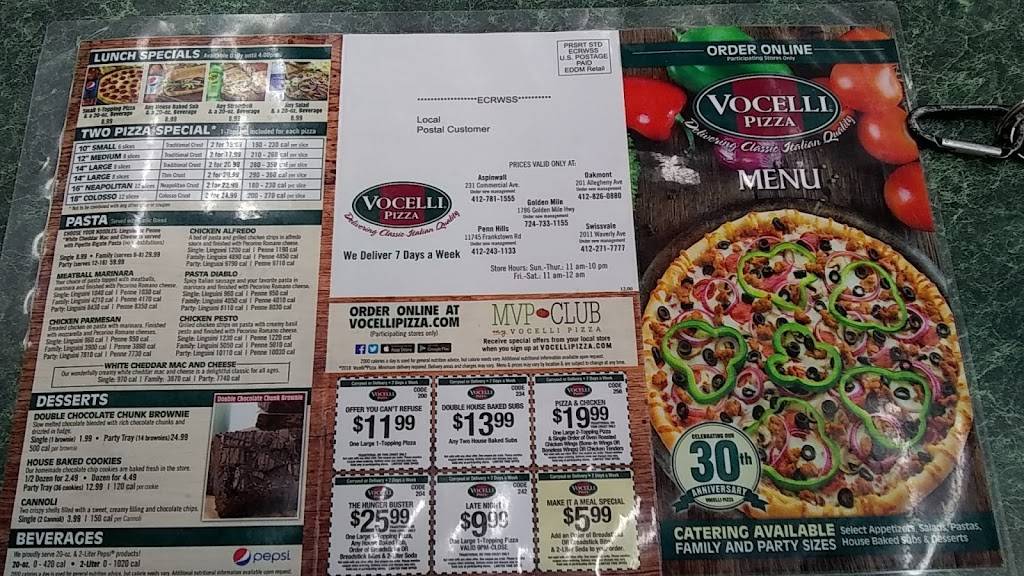 Vocelli Pizza | 11745 Frankstown Rd, Penn Hills, PA 15235, USA | Phone: (412) 243-1133