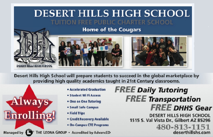 Desert Hills High School | 1515 S Val Vista Dr, Gilbert, AZ 85296, USA | Phone: (480) 813-1151