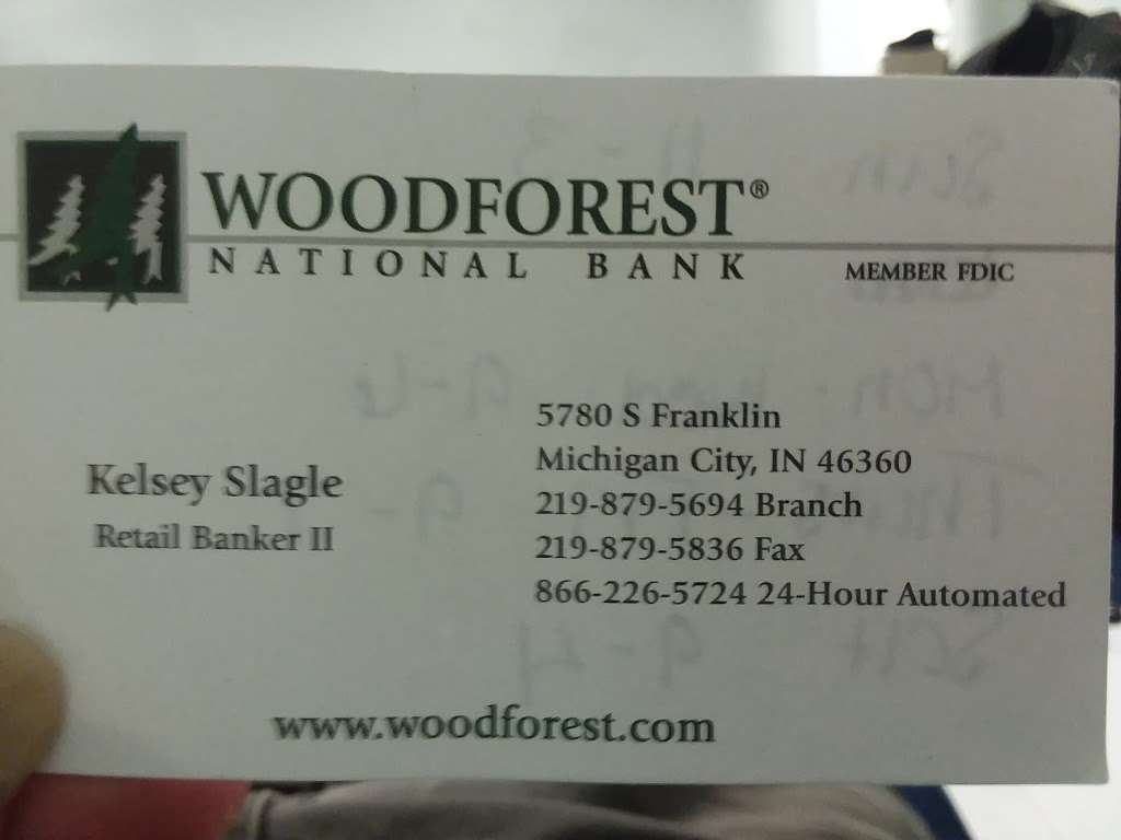 Woodforest National Bank | 5780 Franklin St, Michigan City, IN 46360, USA | Phone: (219) 879-5694