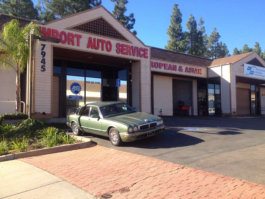 Import Auto Service | 7945 Mission Gorge Rd #111, Santee, CA 92071 | Phone: (619) 596-9999