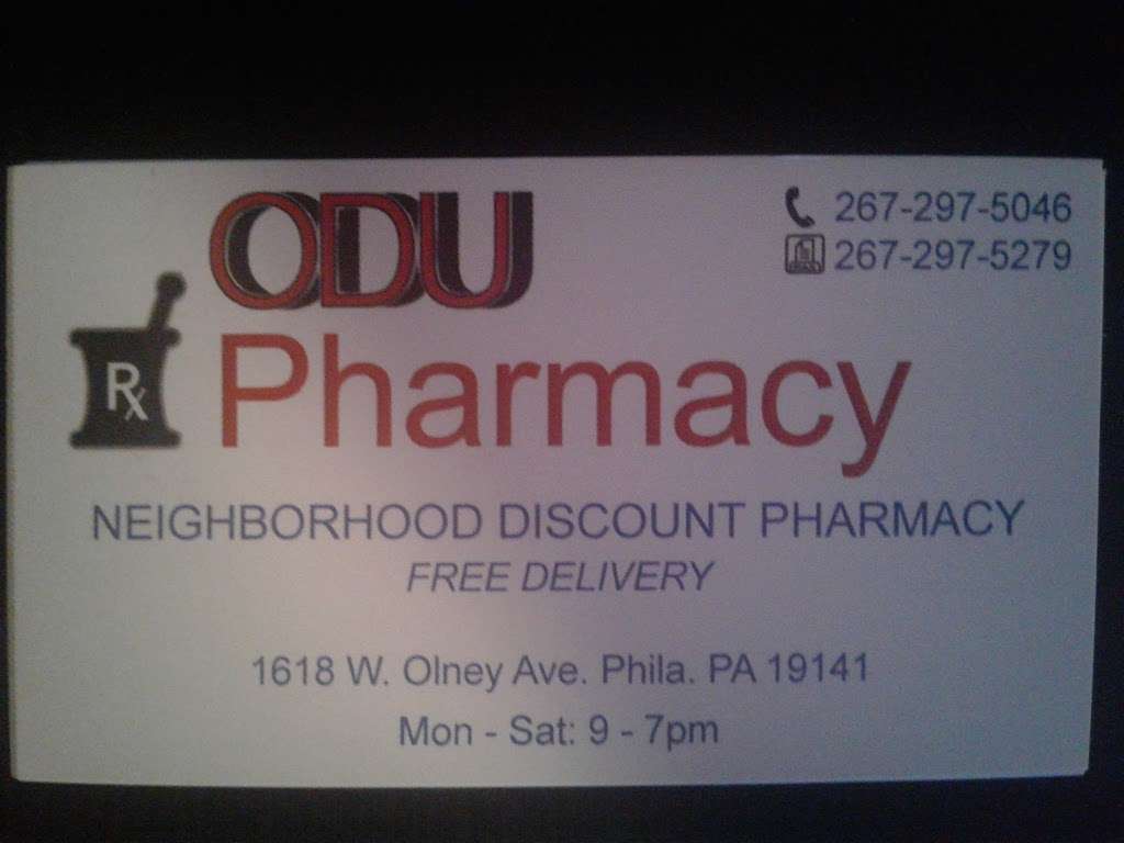ODU Pharmacy | 1618 W Olney Ave, Philadelphia, PA 19141, USA | Phone: (267) 297-5046