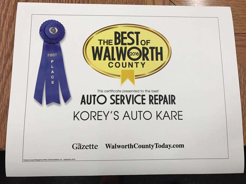 Koreys Auto Kare LLC | 416 S 7th St, Delavan, WI 53115, USA | Phone: (262) 728-2886