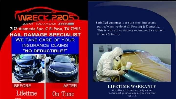 Wreck Pros Auto Collision | 7176 Alameda, El Paso, TX 79915, USA | Phone: (915) 704-2686