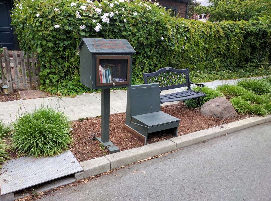 Lowell Library - On Street Box With Books | 1699 Bryant St, Palo Alto, CA 94301
