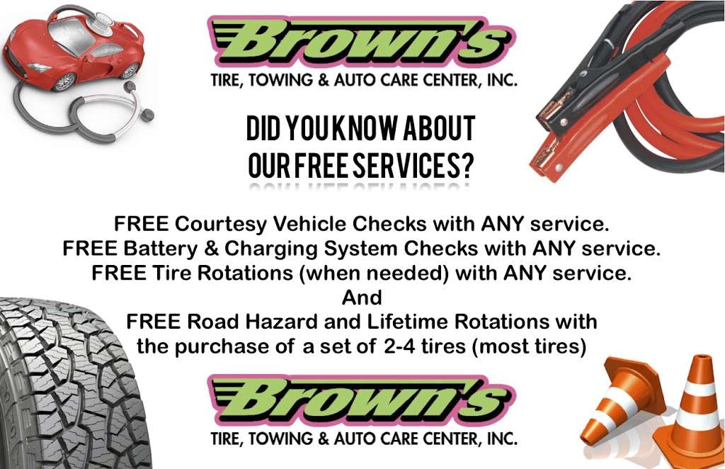 Browns Tire, Towing and Auto Care Center, Inc. | 7735 Martinsburg Pike, Shepherdstown, WV 25443, USA | Phone: (304) 876-6835