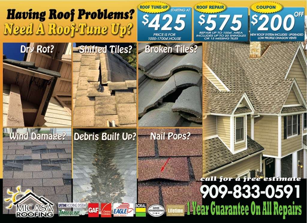 Micasa Pro Roofers | 2300 S Reservoir St #117, Pomona, CA 91766, USA | Phone: (909) 833-0591