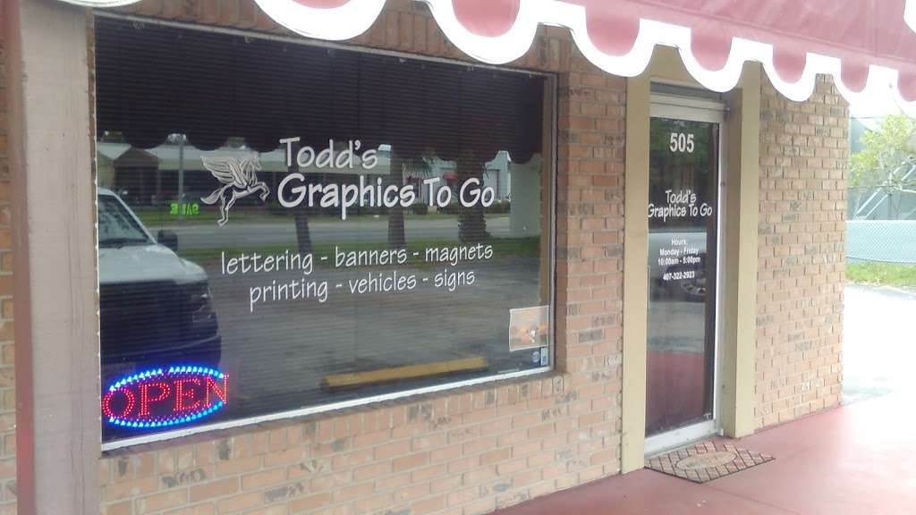 Todds Graphics To Go | 505 S French Ave, Sanford, FL 32771, USA | Phone: (407) 322-2923
