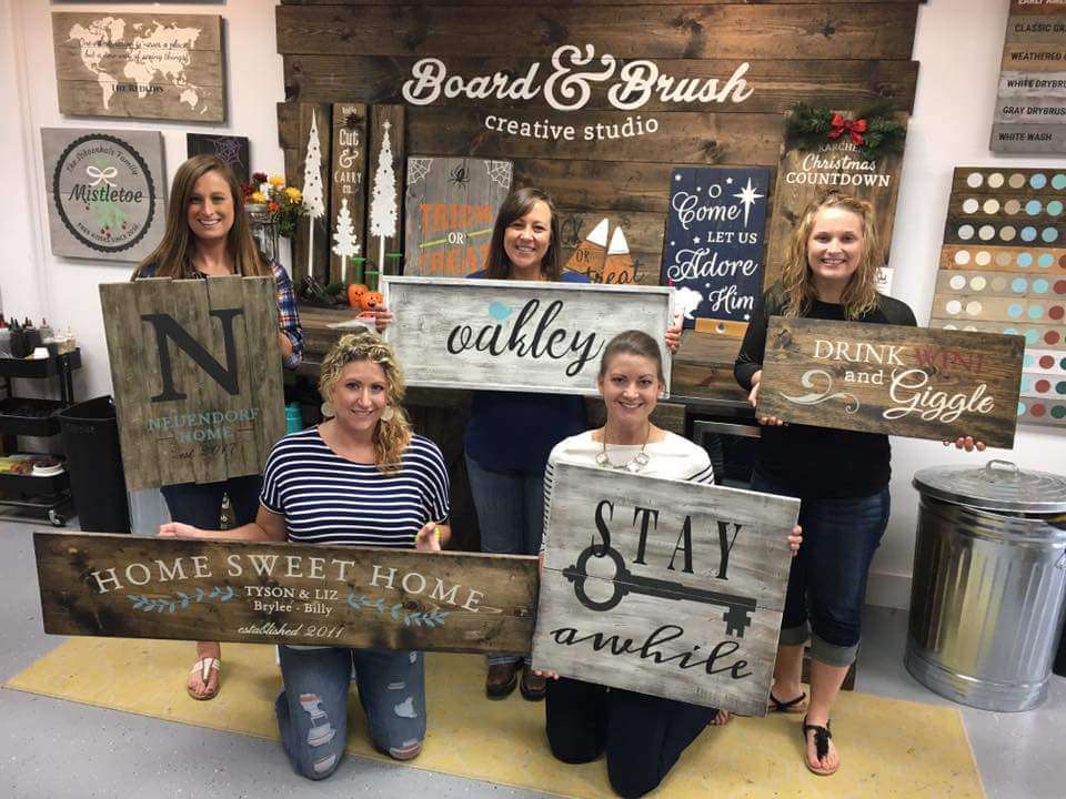 Board and Brush Creative Studio - Leavenworth | 207-B Delaware St, Leavenworth, KS 66048, USA | Phone: (913) 583-4222