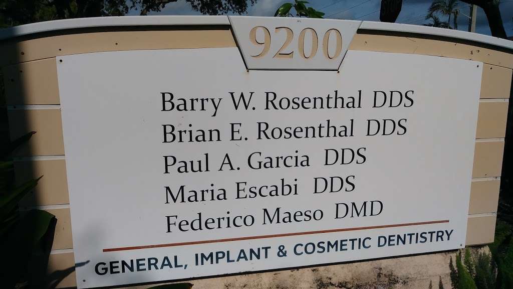 Rosenthal Barry w DDS | 9200 NW 44th St, Sunrise, FL 33351, USA | Phone: (954) 572-2750