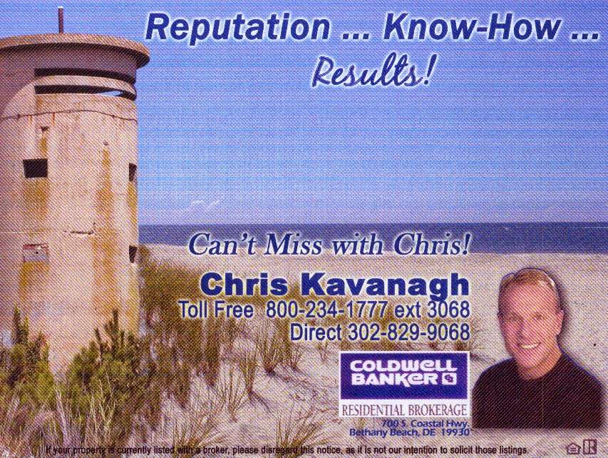 Coldwell Banker Residential Brokerage/Chris Kavanagh | 39682 Sunrise Ct, Bethany Beach, DE 19930, USA | Phone: (302) 249-9218