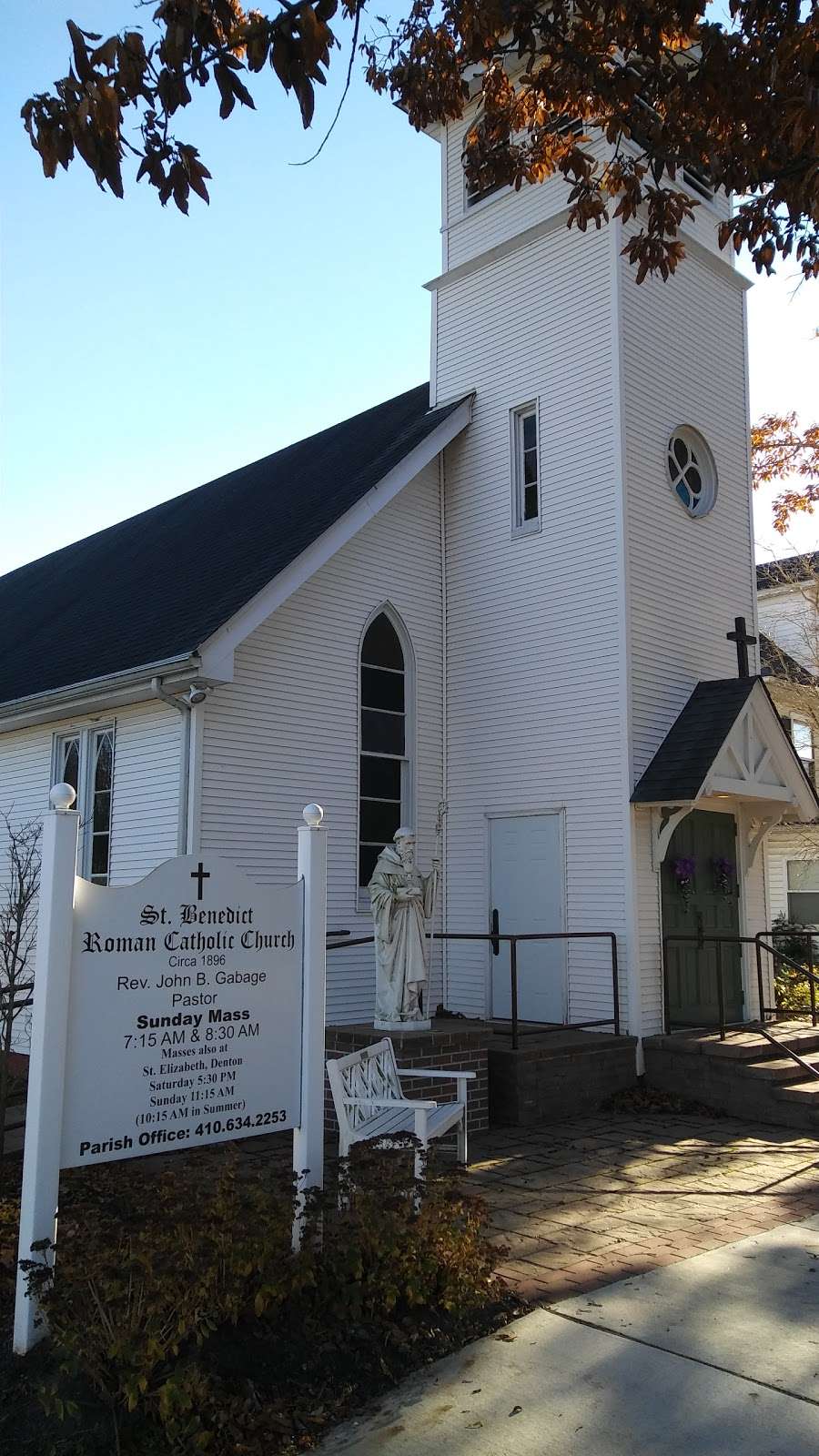 Saint Benedict Roman Catholic Church | 4th St, Ridgely, MD 21660 | Phone: (410) 634-2253
