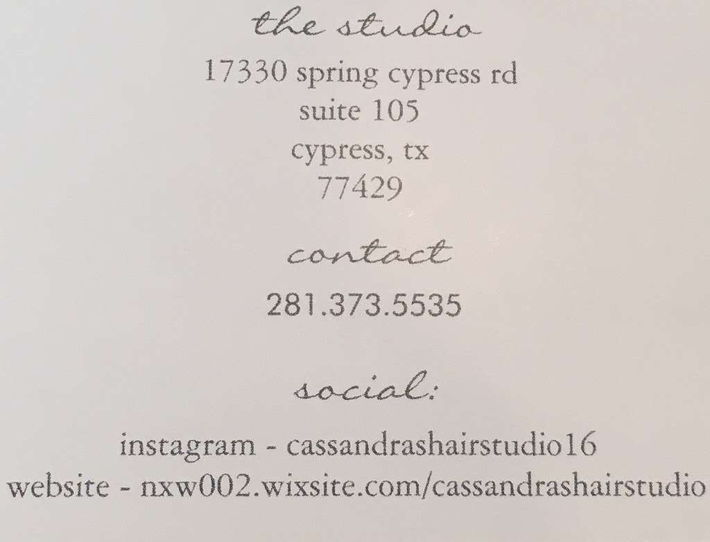 Cassandras Hair Salon | 17330 Spring Cypress Rd # 105, Cypress, TX 77429, USA | Phone: (281) 373-5535