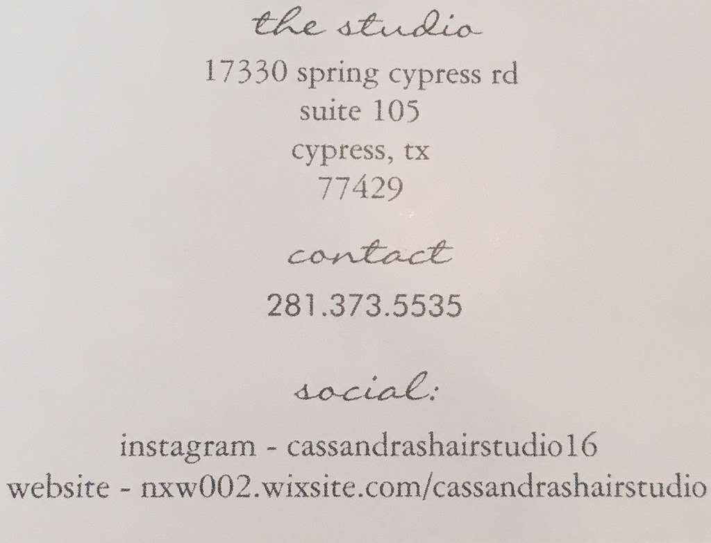Cassandras Hair Salon | 17330 Spring Cypress Rd # 105, Cypress, TX 77429, USA | Phone: (281) 373-5535